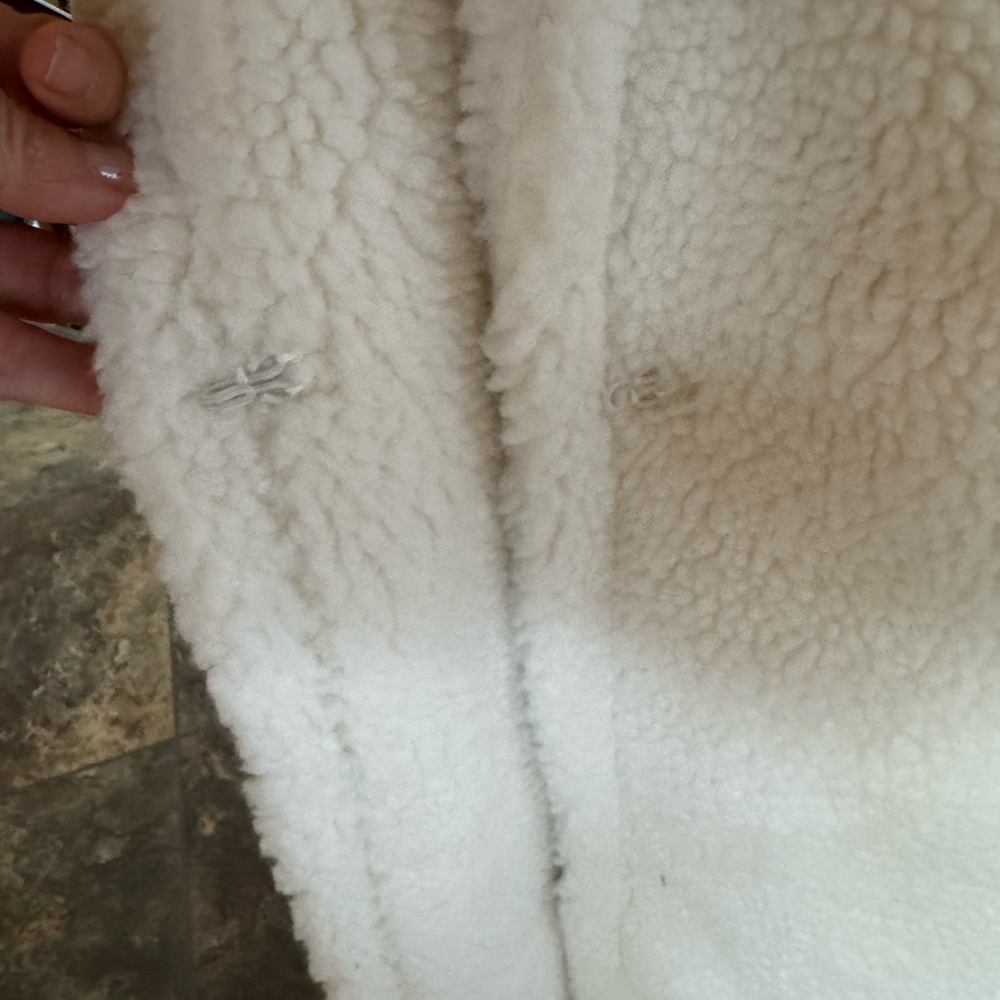 FABLETICS Khloe teddy jacket long NWT S  Bone - Picture 2 of 6